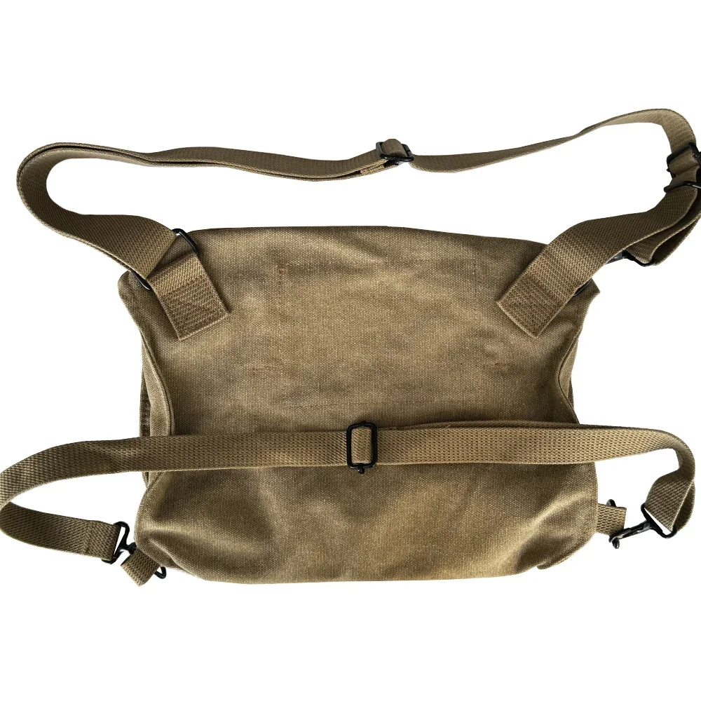 WWII Gas Mask Bag American Soldier Large Capacity Vintage Storage Bag Nylon Material Portable Gas Mask Storage Bag