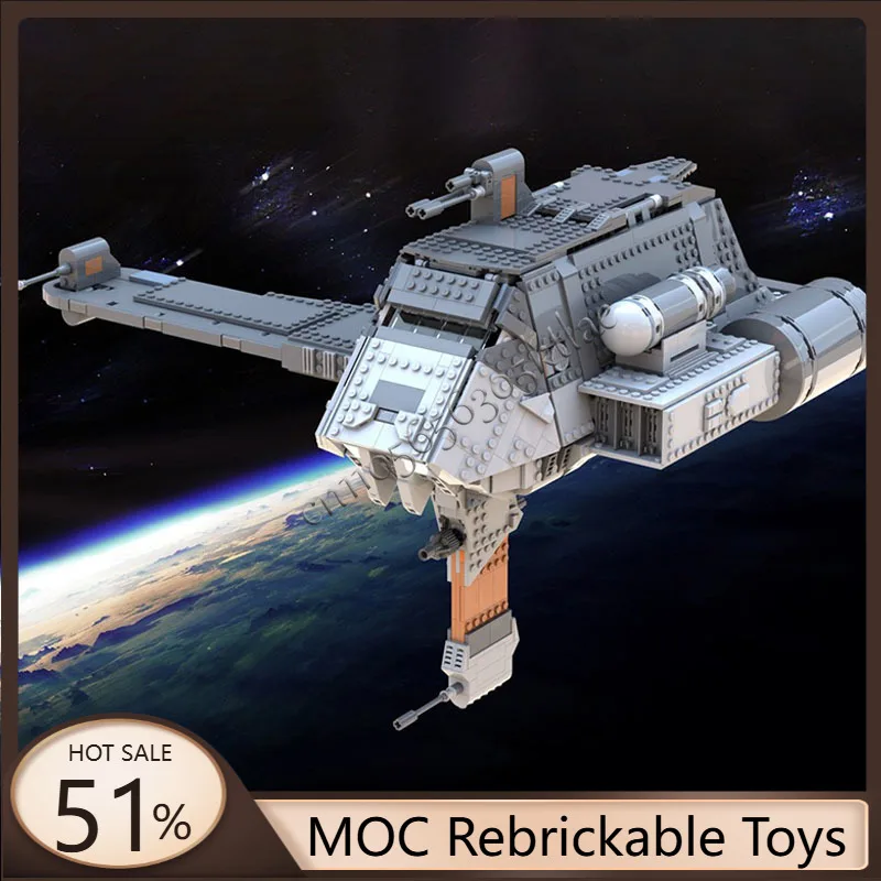 

NEW 1418 PCS MOC Space Series Mid Scale Double Model Propeller Spaceship Building Blocks Originality Adult toy Christmas Gift