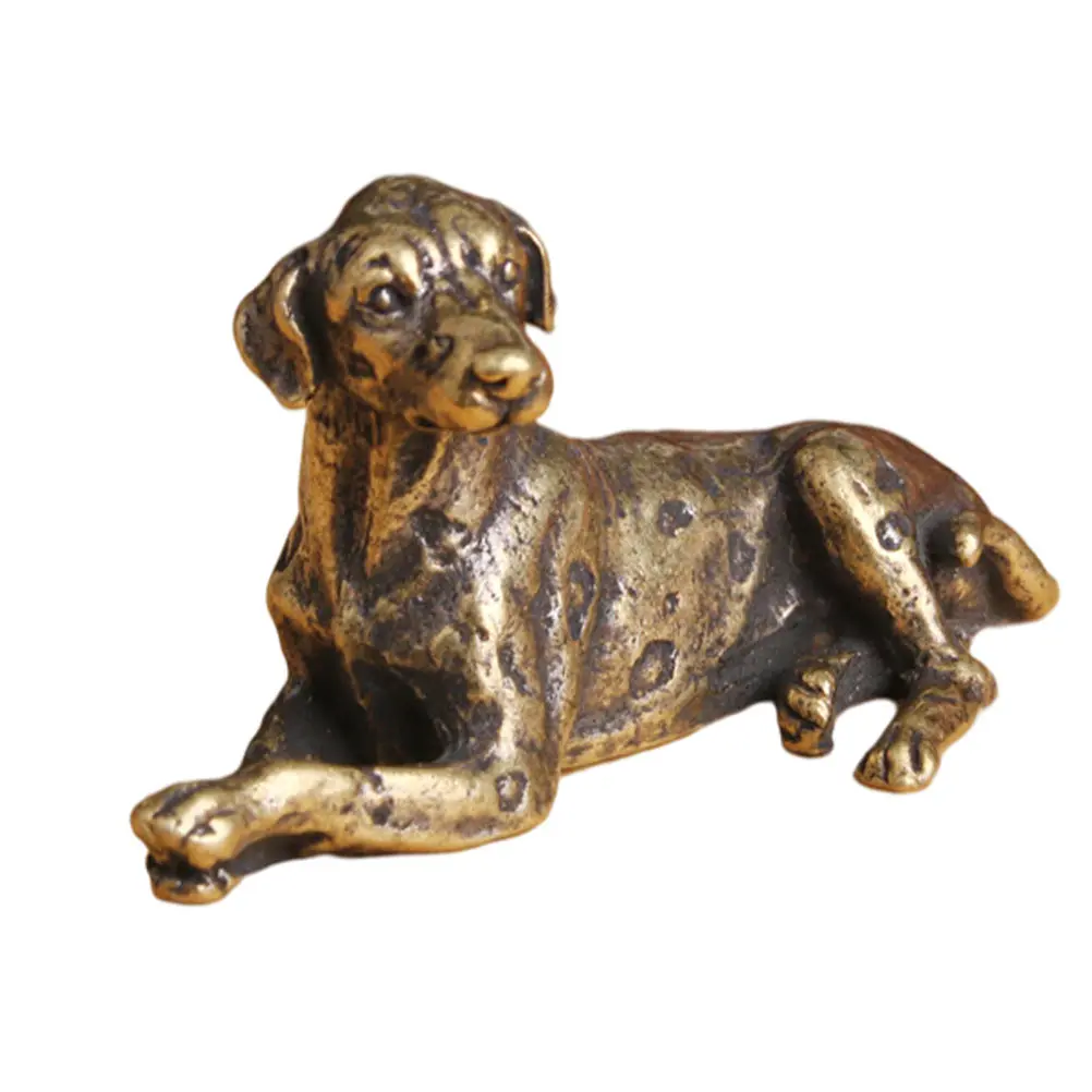 Copper Dog Shaped Paperweight for Calligraphy and Painting Desktop Decoration Study Office Home Use Creative Weighted Letter