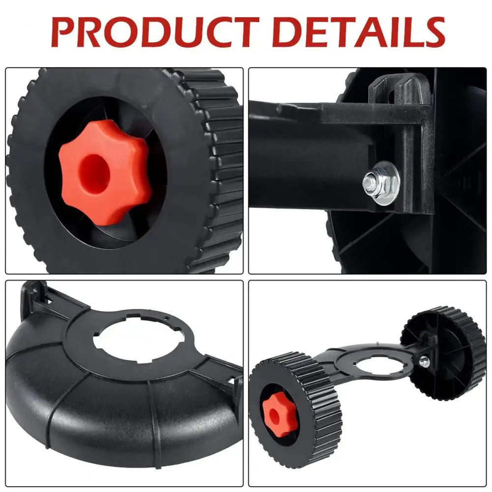 Easy-to-use Garden Tool Attachments Universal Lawn Mower Wheels Easy Install Grass Trimmer Support Wheels Weed for Comfortable