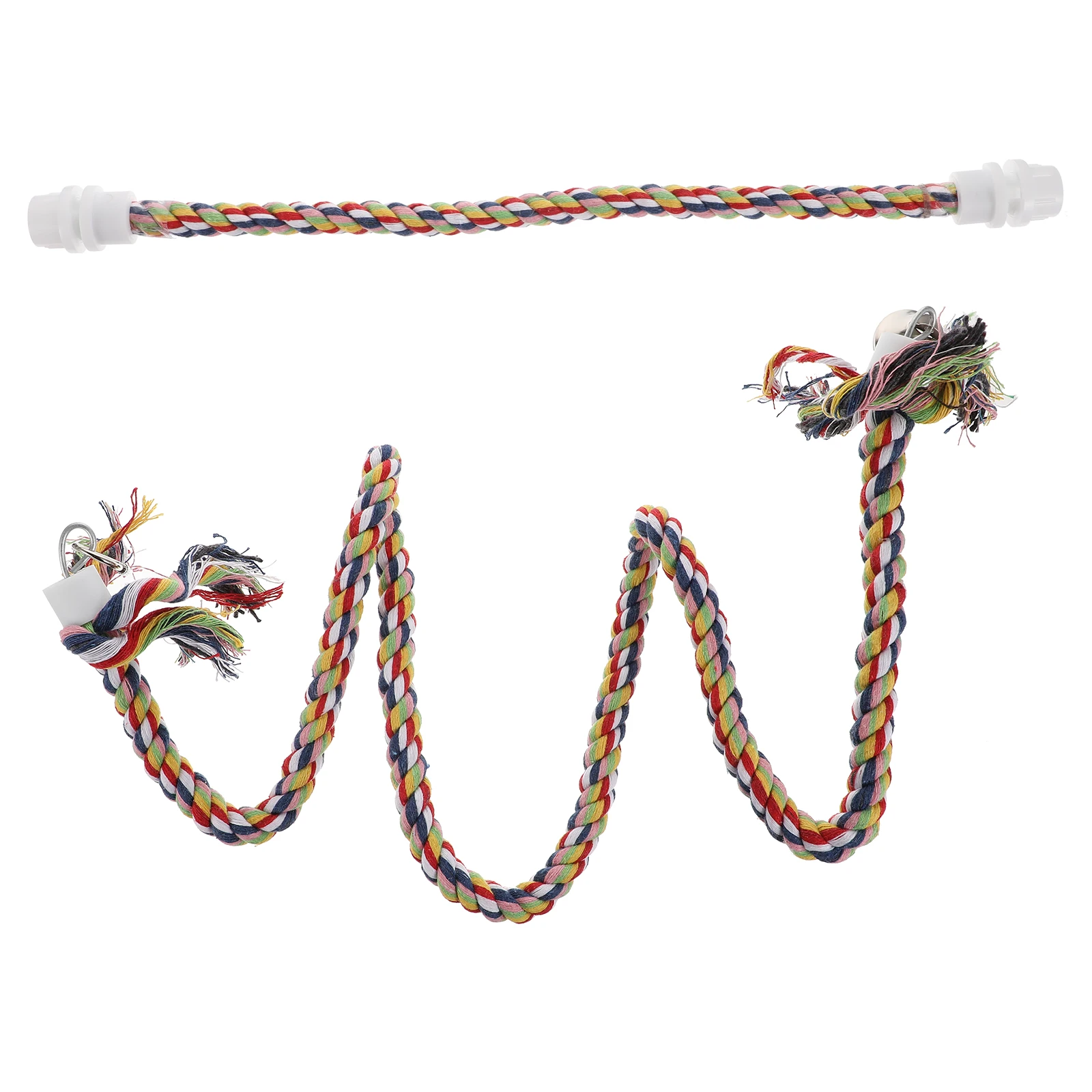 

2Pcs Cotton Rope Parrot Standing Stick Durable Perch for Small Birds Cockatiels Parakeets Bird Supplies Climbing Chew Bite