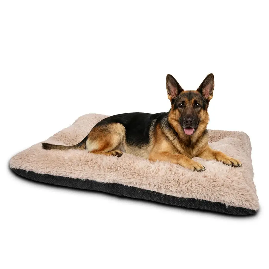 

Большая лежанка-подстилка для собак, роскошная плюшевая моющаяся подстилка для собак, пушистая мягкая подстилка для будки, противоскользящий коврик для сна для очень крупных и средних собак