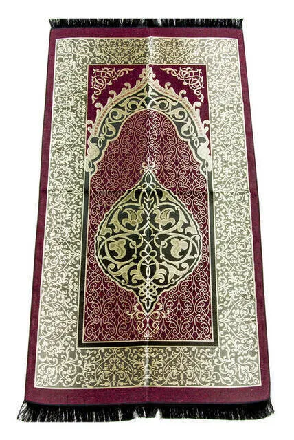 

Economic Ottoman Taffeta Prayer Rug Fuchsia Muslim Islam Sheet Prayer Mat Holy Quraan Islamic Mats