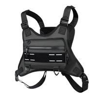 Sports Chest Bag For Men, Water Resistant Lightweight Front Running Vest Bag With Built-In Phone Holder & Extra Storage