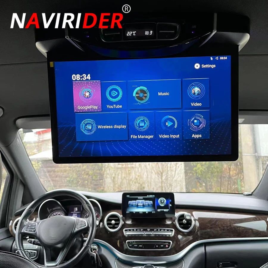 For Mercedes Benz V260 2016-2018 V260L V-class 1920*1080 Roof Screen Ceiling Monitor Video Player Mirror Link Remote Control