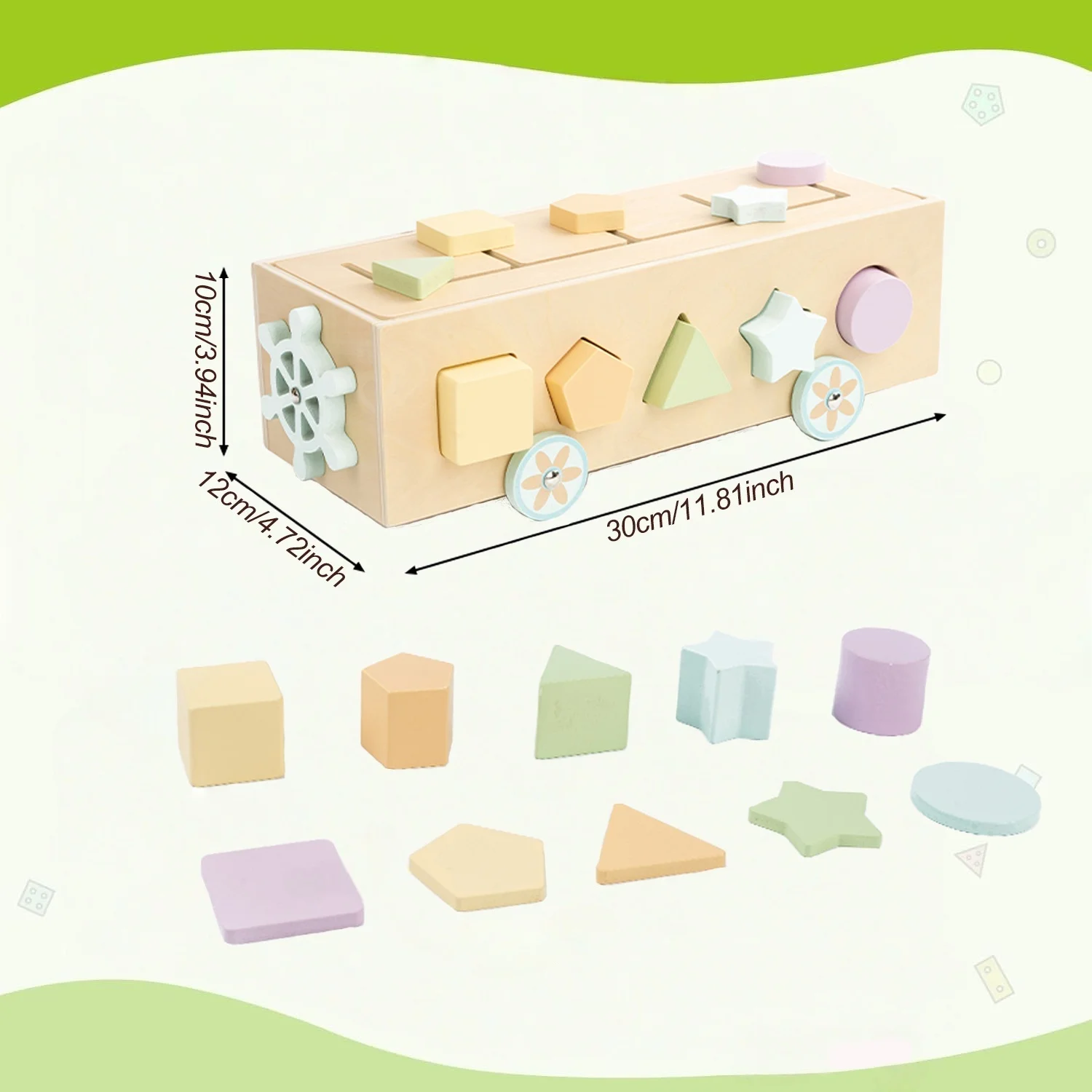 ألعاب مونتيسوري للطفل فرز الألوان ألعاب التعليم المبكر لعبة مطابقة الشكل معدات الربط الخشبية ألعاب حسية للمحرك الدقيق #6