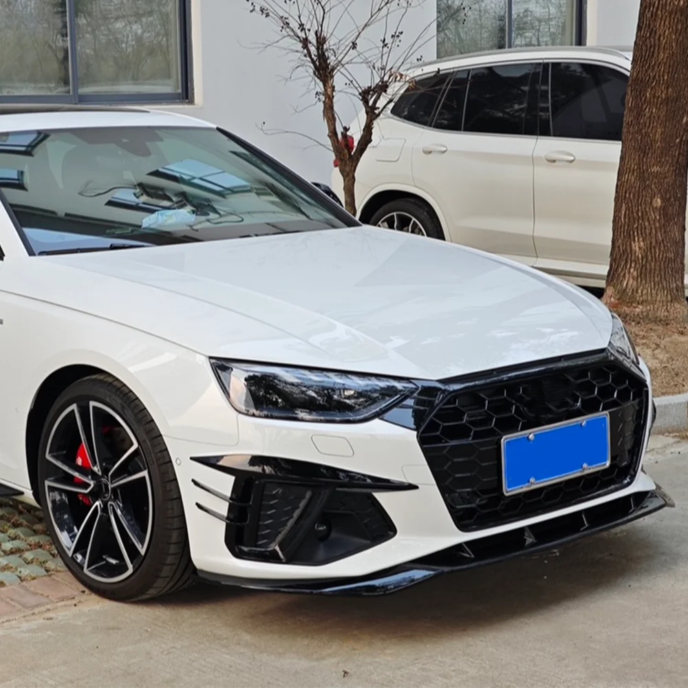 Audi A4 S4 B9 세단/Avant 2020 2021 2022 2023 2024 자동차 앞 범퍼 립 스포일러 스플리터 디퓨저 바디 키트 튜닝 앞치마 썸네일 3