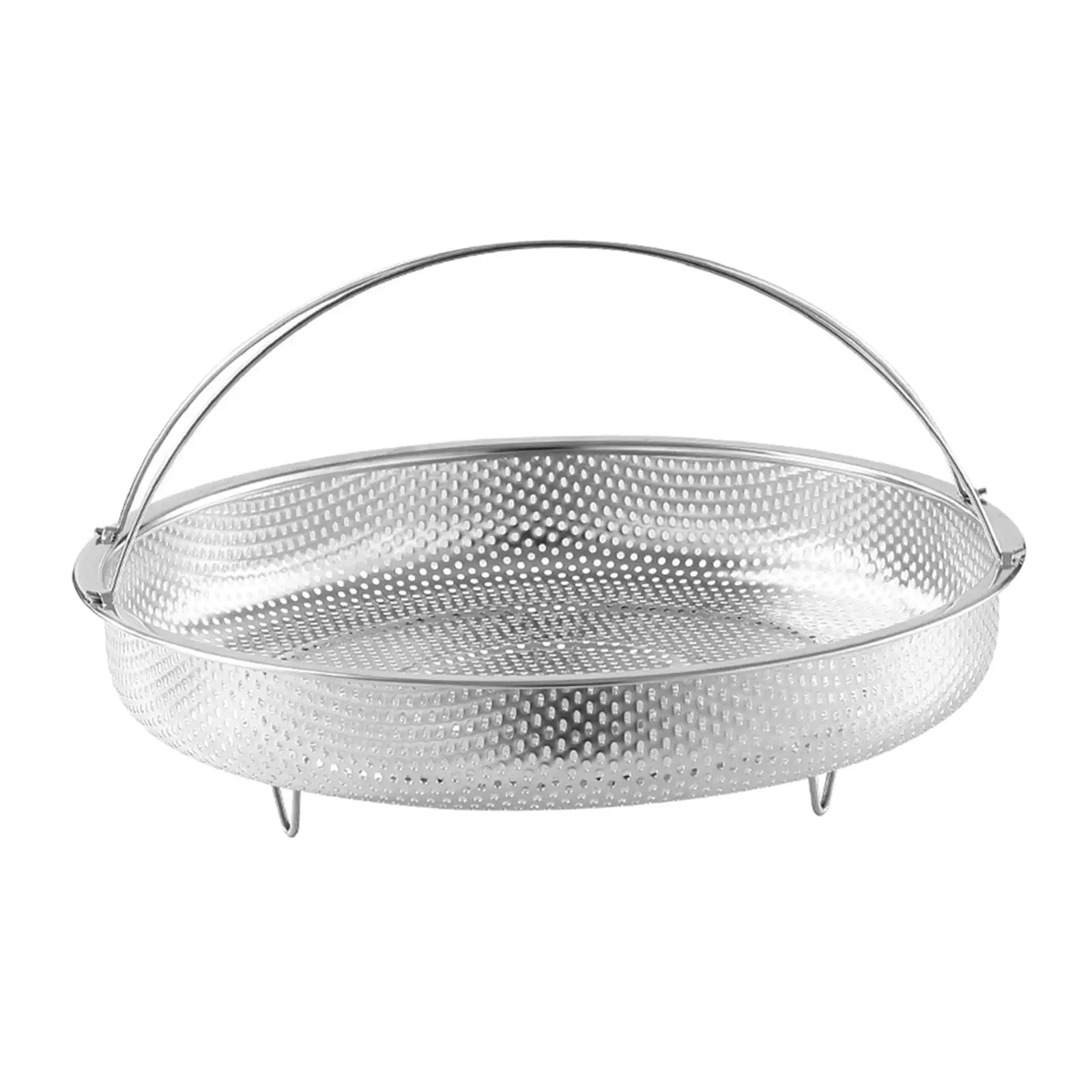 Steaming Rack Basket Stainless Steel with Handle for Vegetables Dumplings Fish Chicken Multifunctional Colander Strainer for