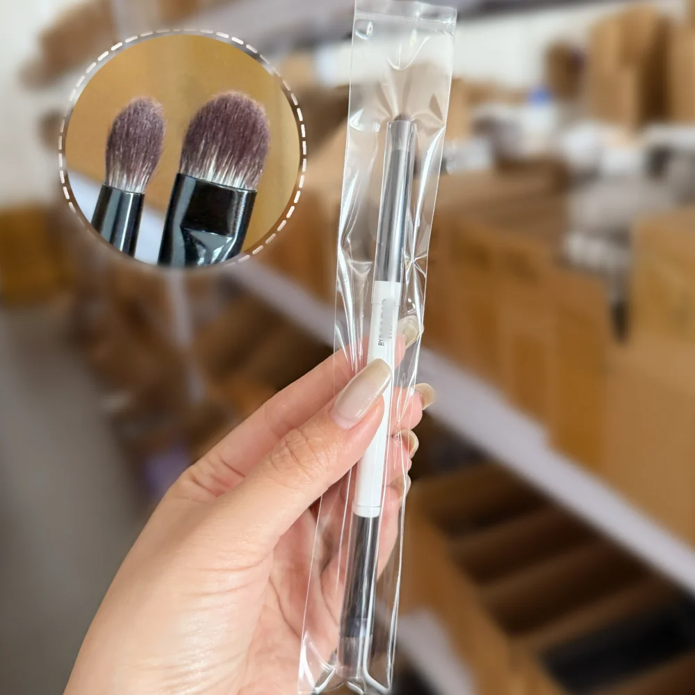 F4 Foundation Face Brush met twee uiteinden Poederblush met twee uiteinden Contour- en oogschaduwconcealer Make-upborstels