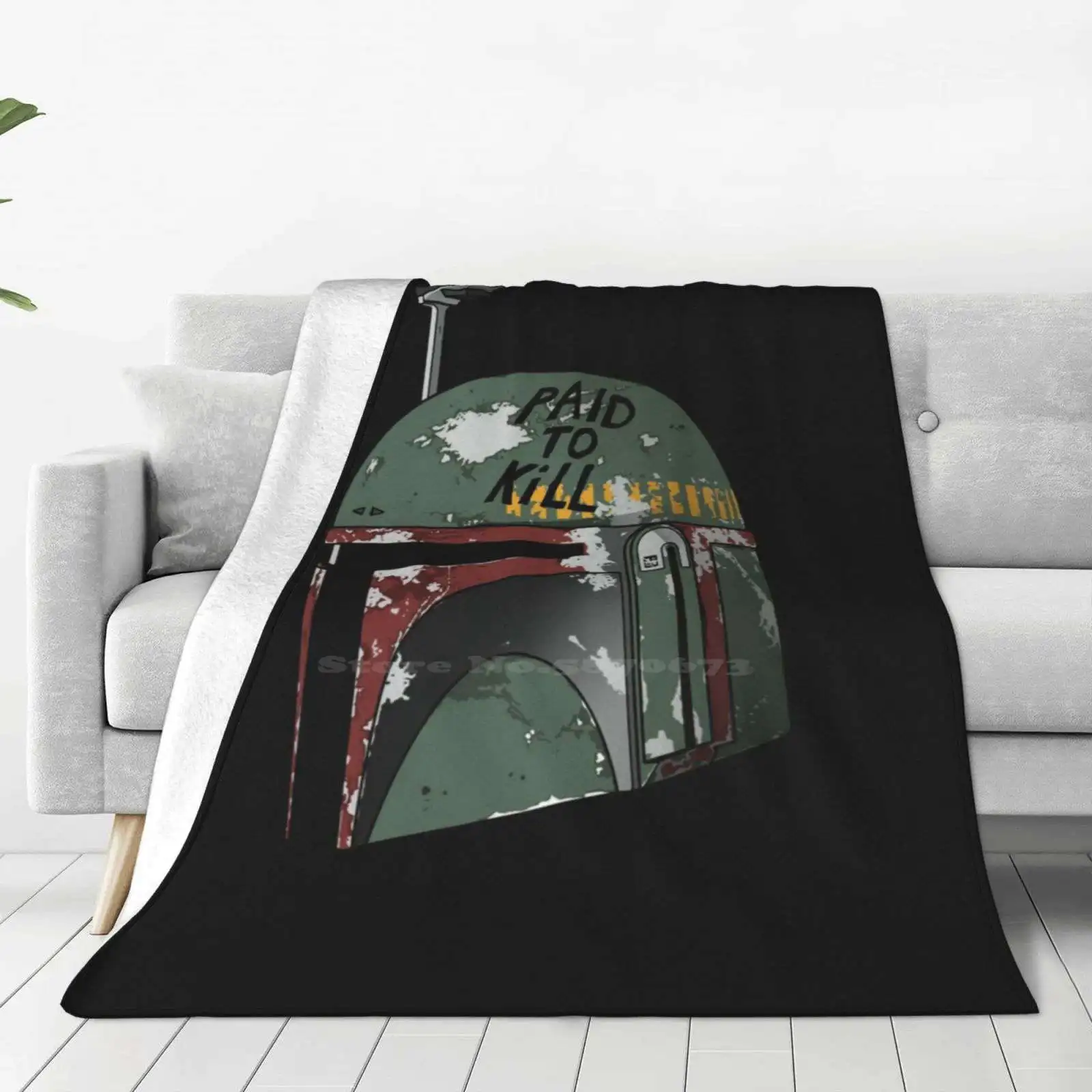 Paid To Kill Creative Design Comfortable Warm Flannel Blanket Sci Fi Cool Awesome Space Full Metal Jacket Boba