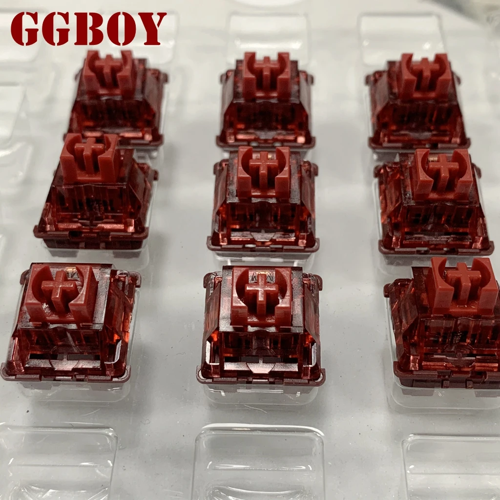 Imagem -05 - Ggboy-interruptor Tátil Vermelho e Marrom Fire Phoenix para Teclado Mecânico Interruptores Cherry mx Rgb Lubrificado Faça Você Mesmo Pins 48 Gsm mw v3