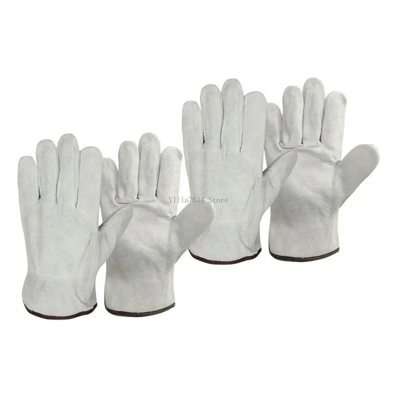 

Work Gloves Cowhides Fabric Enhanced Safety for Cutting Grinding and High Temperature Environment