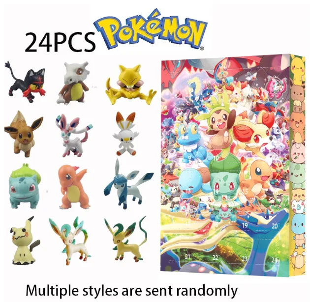 Pokémon Pokemon Adventskalender Box Pokémon Pokemon Kerst Ornament 24 Stuks