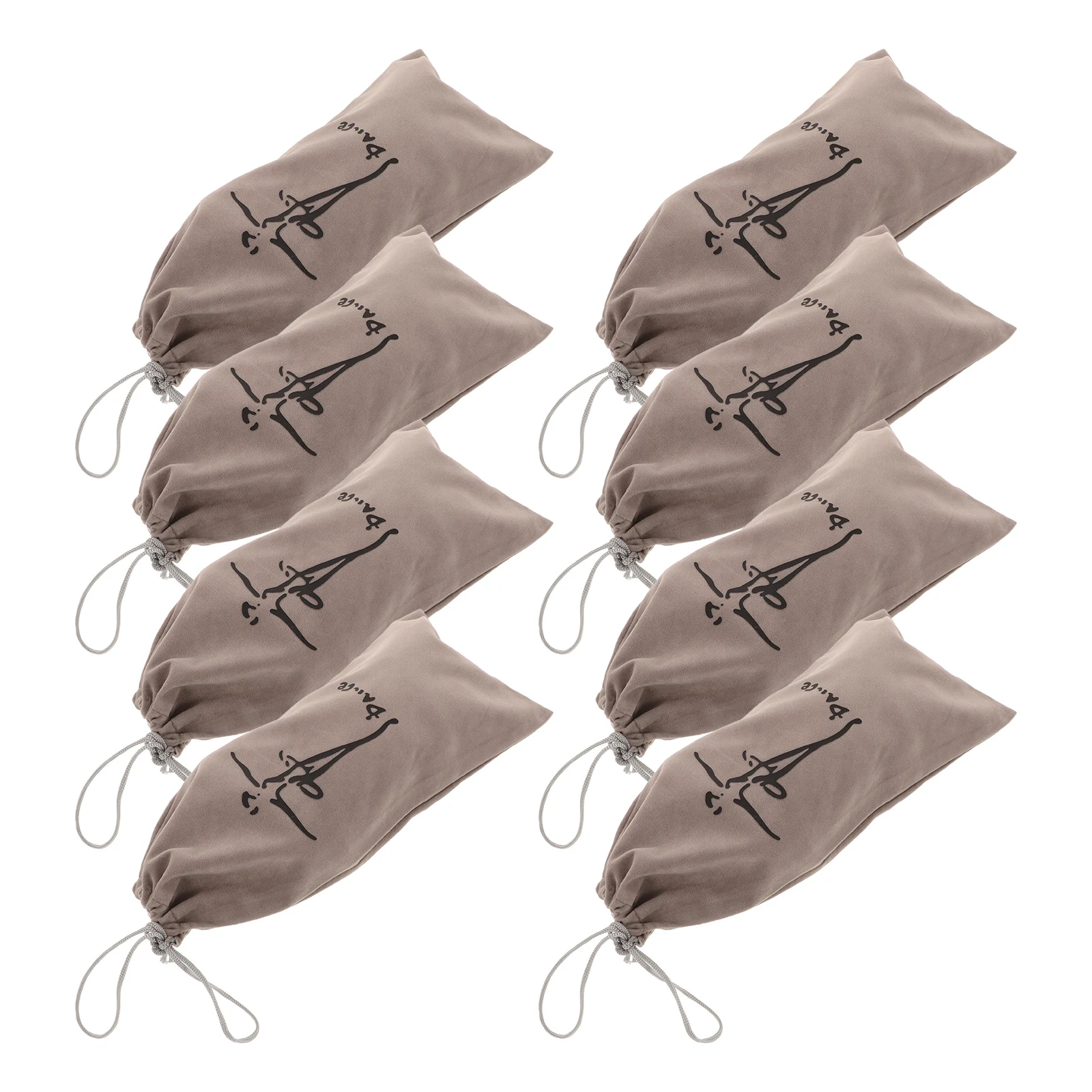 

8Pcs Ballet Dance Shoe Bags Flannel Drawstring Storage Pouch Dustproof Organizers for Ballet Latin Dance Supplies