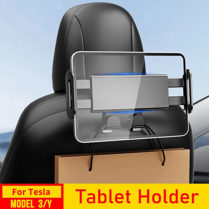 

TESMAYX 2025 Upgraded For Tesla Model Y Juniper Model 3 Tablet Holder Headrest Phone Mount 360° Adjust Travel Stand Accessories