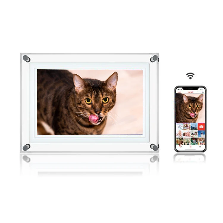 

10-дюймовая цифровая фоторамка Wi-Fi без батареи USB акриловая фоторамка ЖК-рекламный плеер