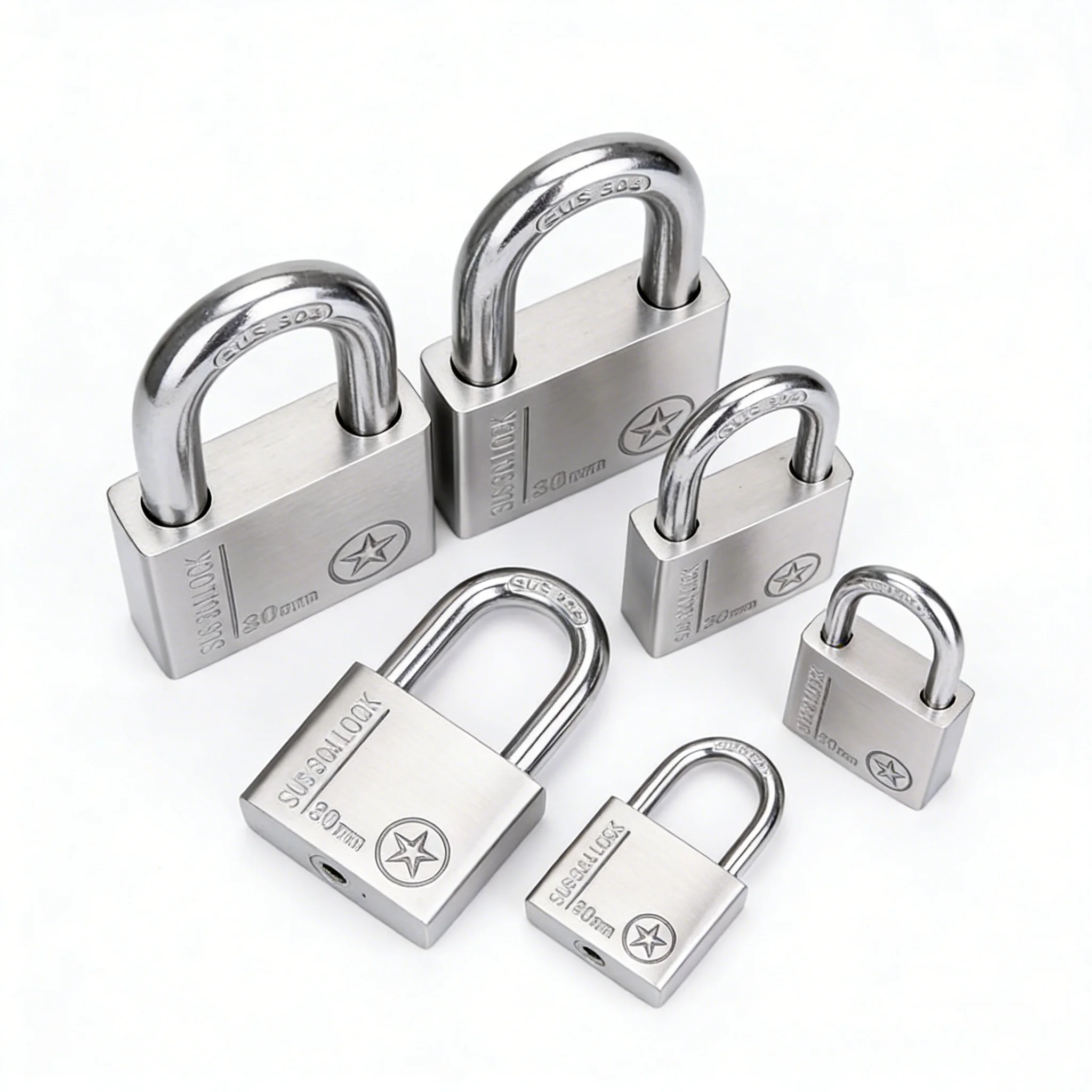SS304 Padlock Anti-Theft Waterproof Rust-Proof Lock for Cabinet Dormitory Household Outdoor Universal Door