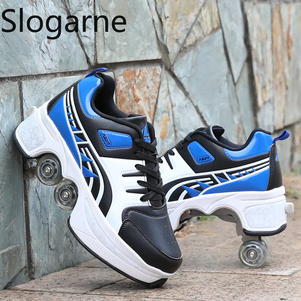 Zapatos de patines de 4 ruedas para mujer, zapatillas deportivas informales para hombre, nuevos zapatos de patines en línea, zapatillas de deporte para hombre Parkour Runaway