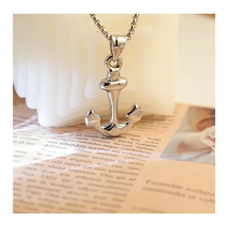 

Wind Punk Personality Accessories Hip Hop Pendant Accessories Stainless Steel Anchor Pendant Necklace Men