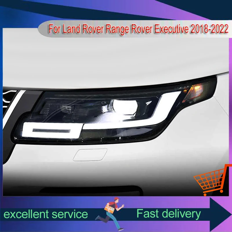 Car Accessories For Land Rover 2018-2022 Range Rover Executive Front DRL Head Lamp LED Projector Lens Headlights Vehicles Auto