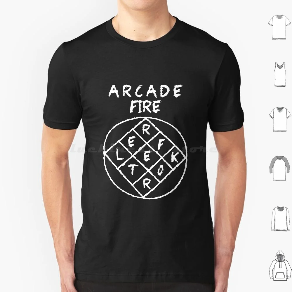 

Arcade Fire Reflektor T Shirt Cotton Men Women DIY Print Arcade Fire Neon Bible Arcade Fire Band Band Canadian Indie Band