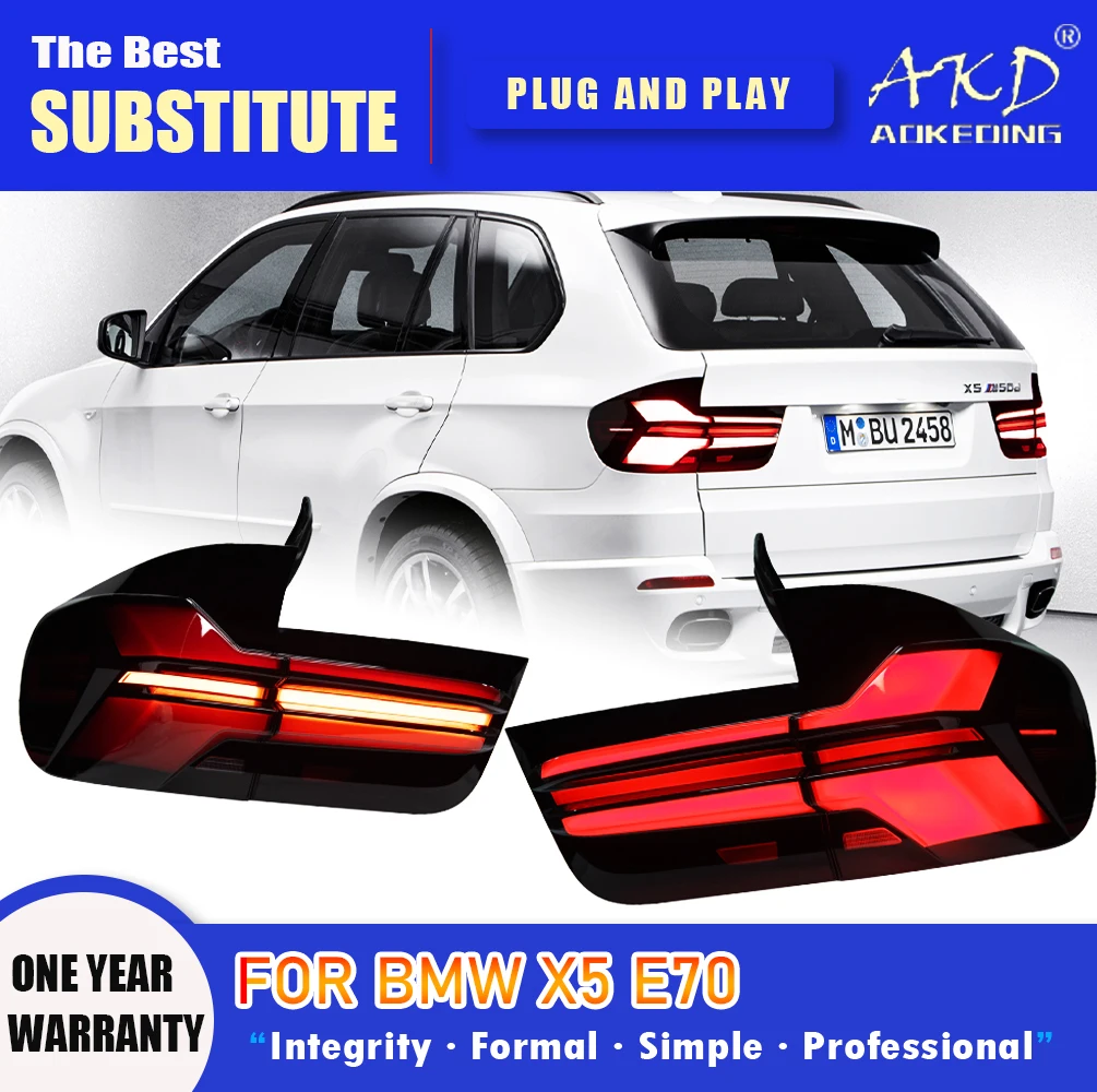 AKD Tail Lamp for BMW X5 E70 LED Tail Light 2007-2013 E70 Rear Fog Brake Turn Signal Automotive Accessories