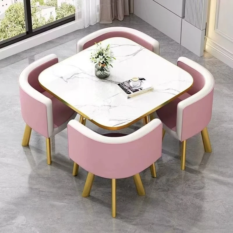 Modern leisure 4 square dining set coffee shop negotiation Internet celebrities for farm supermarket balcony