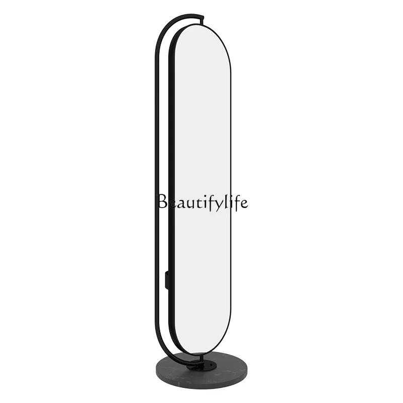 Mirror household floor-to-ceiling multi-functional light luxury metal marble three-dimensional rotating full-body mirror