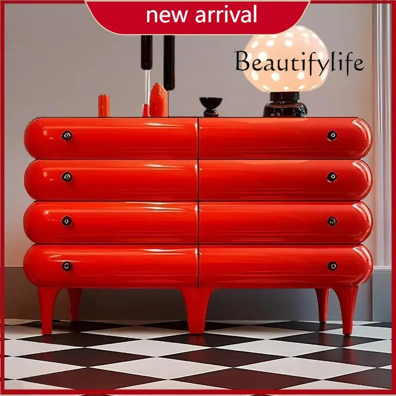 

TY Modern designer art side cabinet eight bucket cabinet creative high-end modern solid wood furniture