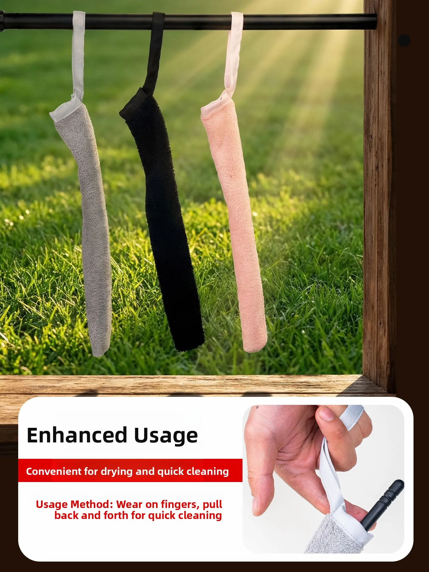  Tao Long Flute Inner Tube Water Absorption Cloth Cleaning Maintenance Stereo Rod Cloth Musical Instrument Accessories