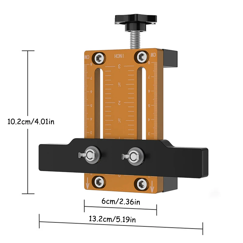 Imagem -02 - Alumínio Porta do Armário Posicionamento Gabarito Medição de Precisão Perfuração Ferramenta Guige Kit de Ferramentas Manuais para Instalação Porta do Armário