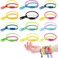 20Pcs Antistress Zipper Bracelet Autism Hand Sensory Fidget Toys Party Favors for Kids Birthday Baby Shower Goodie Bags Gift