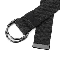 Tactical Canvas Men Belt High Quality Unisex Double D-Ring Buckle Waistband Casual Canvas Female Belt Fabric For Jeans - Image 4