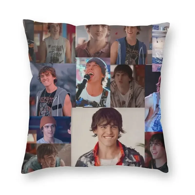 Luke Patterson Collage Throw Pillow Case Home Decor Square Julie and The Phantoms Charlie Gillespie Cushion Cover 40x40 for Sofa