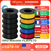 KINGROON 10KG PLA Filament PETG 3d Filament 1.75mm For 3D Printer Filament Bundle Mixed colors FDM Printing Material Fast Ship
