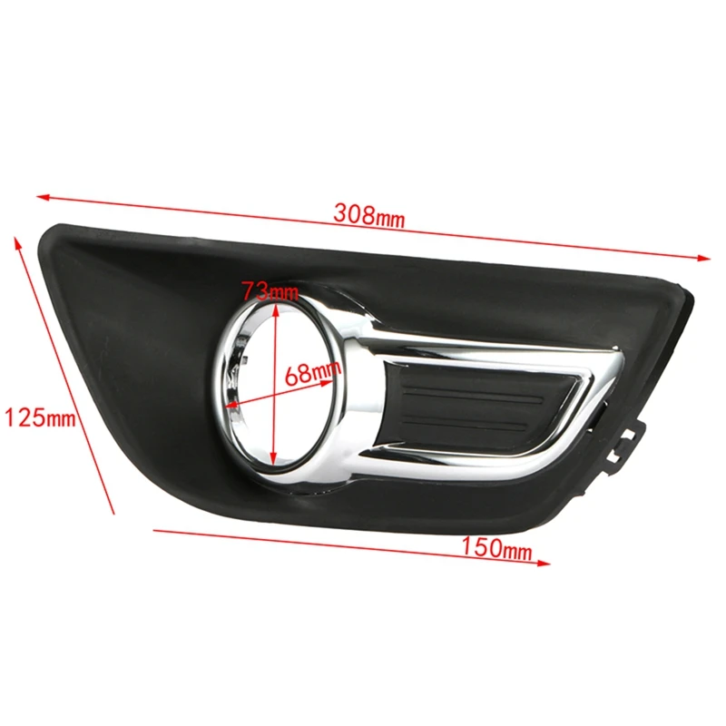 1 paio per Citroen C4 2008-2011 cromato paraurti anteriore fendinebbia copertura luce telaio fendinebbia anteriore