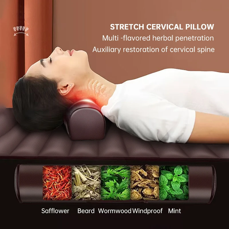 Factory Price Multifunctional Smart Massage Cushion Neck Waist Back Leg Cervical Vertebra Hot Compress Electric  Mattress