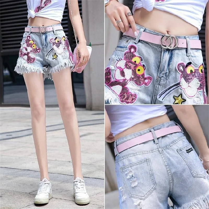 SZP European Station 2025 Spring/Summer Denim Shorts Women's New High Waist Loose Look Thin Wide Leg Shorts