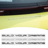 3D ABS Car BUILD YOUR DREAMS Letter Emblem Rear Trunk Badge Sticker for BYD Atto 3 Han EV Dolphin Seagull Sealion Shark Tang E6