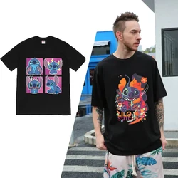 Cool Disney Stitch Nermal Shirt Men's T-Shirt Size Mens Tee Shirt Funny Printed Streetwear Cotton Short Sleeves Tshirt Women