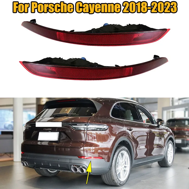 

For Porsche Cayenne 2018-2023 Car Rear Bumper Reflector Light Lamp Turn Signal Light With Bulbs 9YA9Y0945725A 9Y0945726A