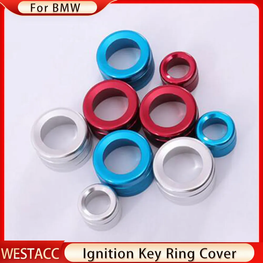 3Pcs Air Conditioning Knob Audio Volume Control Button Ring Cover for BMW 1 2 3 3GT 4 Series X1 Decoration Sticker Accessories image 2