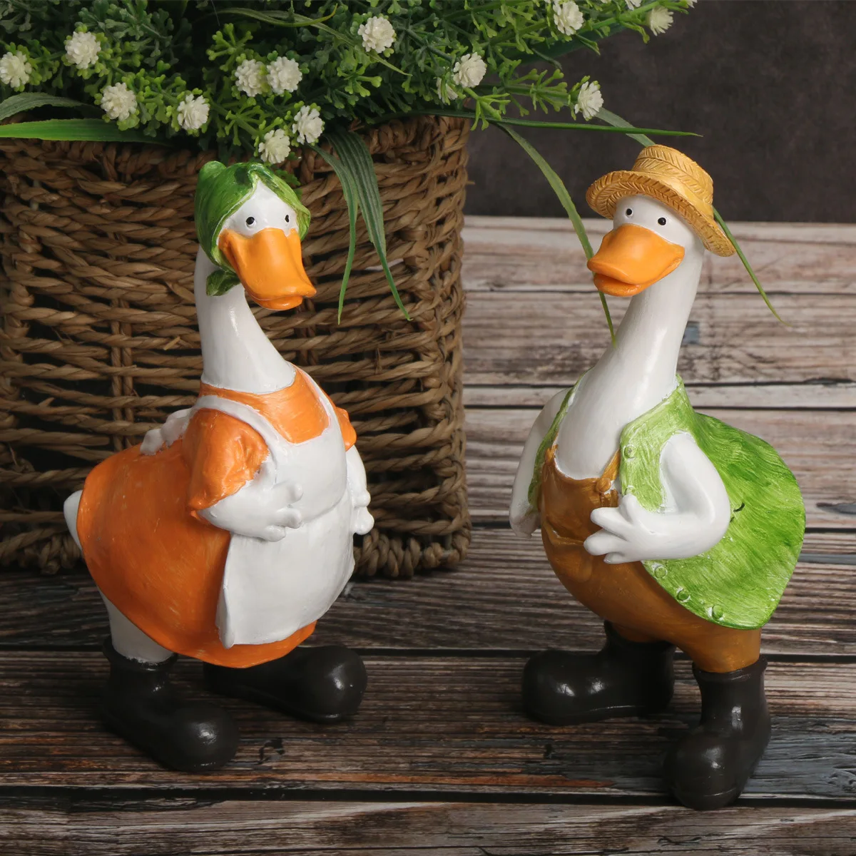 Simulation Creative Ornament Fake Duck Resin Duck Ornament Garden Decoration Garden Landscaping Ornament Home Craft