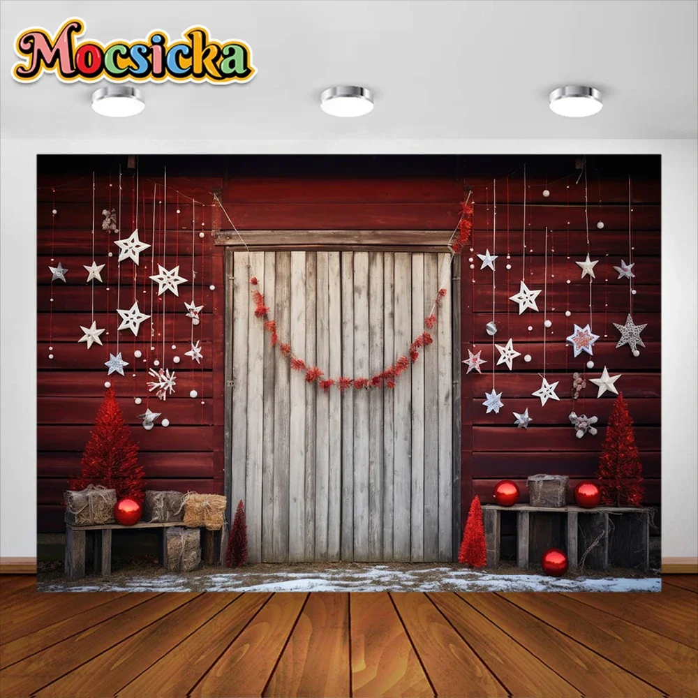 Mocsicka التصوير خلفية الشتاء عيد الميلاد نافذة المنزل بريق شجرة عيد الميلاد الاطفال الأسرة صورة ديكور خلفية استوديو الصور