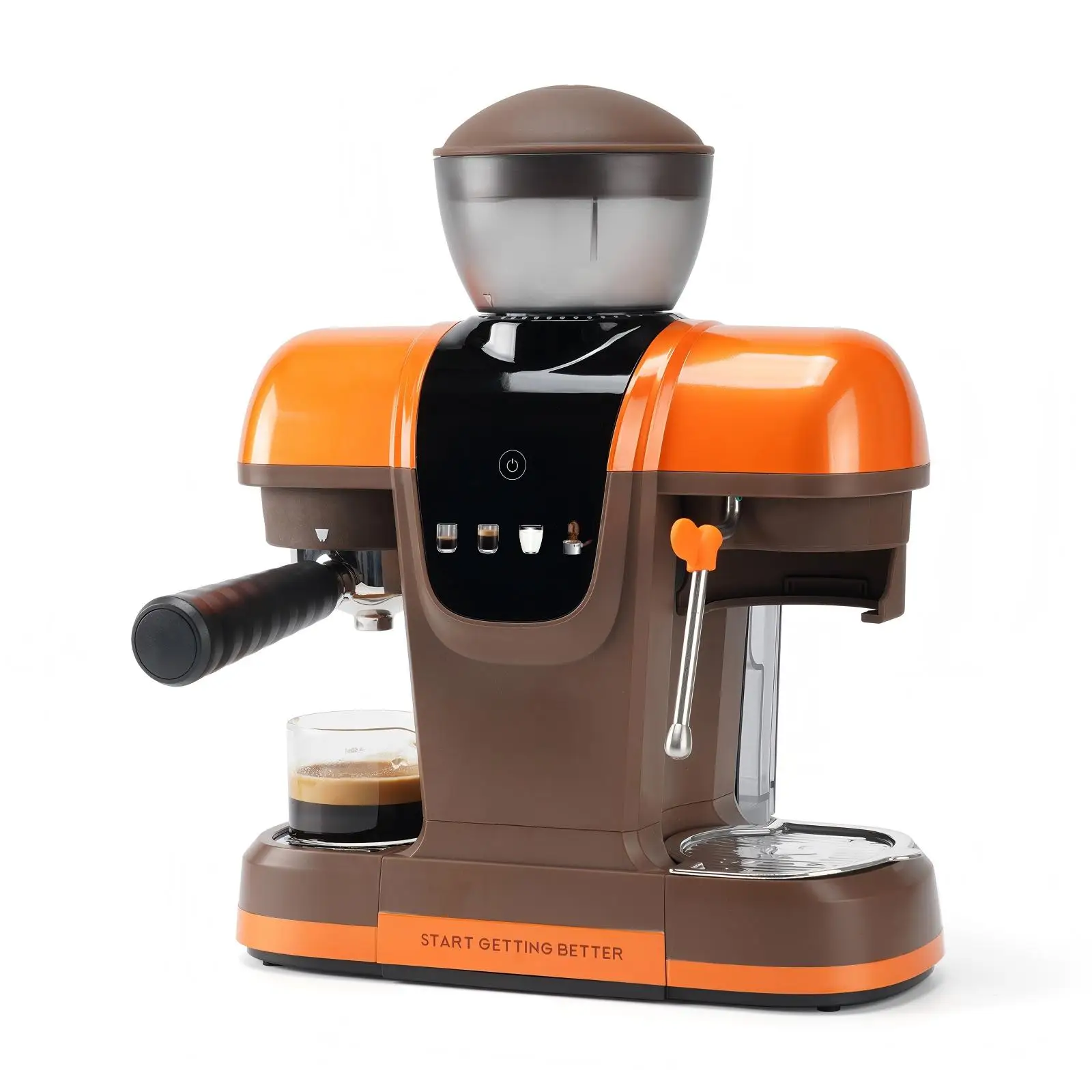 High-quality semi-automatic espresso machine, 19 bar pressure belt frother, compact home coffee machine, 800 ml water tank