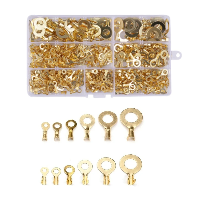 540PCS Ring Terminal M3-M10 Ring Lug Ring Connection Wire Assortment Kit Electronic Accessories