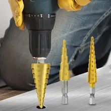 HSS step drill bit set 3-20mm titanium coated #6