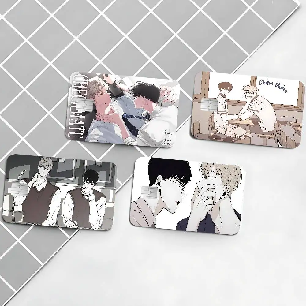 Check Mate bl Anime 2024 Anime Cartoon Skin Stickers Film Tape Case for Big Credit Debit Card Front Side