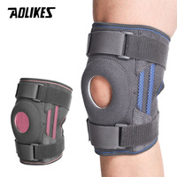 AOLIKES 1PC Sports Kneepad Men Pressurized Adjustable Knee Pads Support Fitness Gear Basketball Running Volleyball Brace Protect