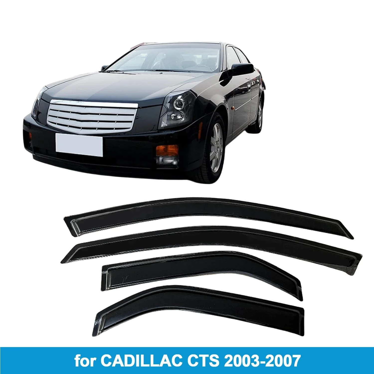 

Оконный козырек для CADILLAC CTS 2003-2007, защита от дождя, боковой дефлектор, защита от атмосферных воздействий, лента для наружного крепления